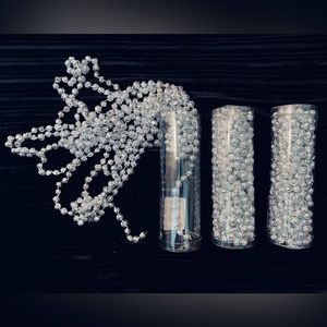 SILVER BEADED LOOK GARLAND Three at 18 feet equals 54 feet of garland